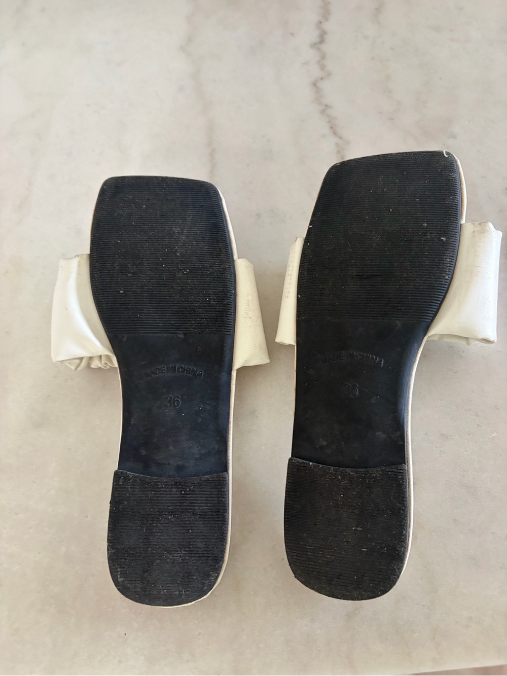 Girls' White Ruffle Slide Sandals - Picture 5 of 5